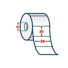 Термоетикетка T.ECO 58х30мм. 700шт.