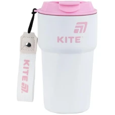 Термокружка 450 мл, біло-рожева K25-1220-3 Kite