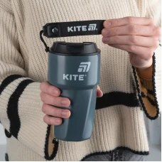 Термокружка 450 мл, сіра K25-1220-1 Kite