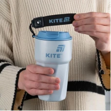 Термокружка 450 мл, сіро-блакитна K25-1220-2 Kite