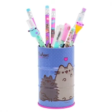 Стакан-підставка бочка YES "Pusheen" метал, блакитний 708377