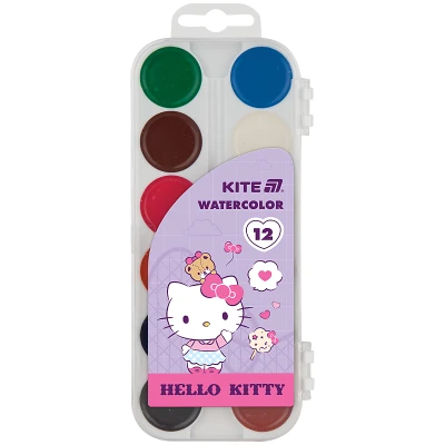 Фарби акварельні, б/п, 12 кол. Hello Kitty HK25-061 Kite