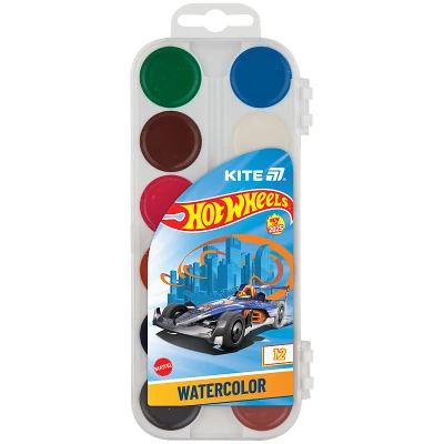 Фарби акварельні, б/п, 12 кол. Hot Wheels HW25-061 Kite
