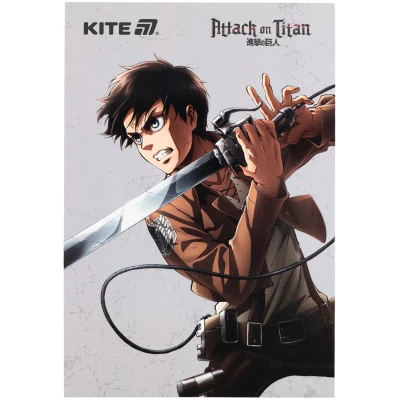 Блокнот-планшет A5, 50арк, клітинка, Attack on Titan Season 1-3 AT25-194 Kite