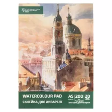 Склейка для акварелі, А5 (14,8*21 см), 200г/м2, 20л, ROSA Studio