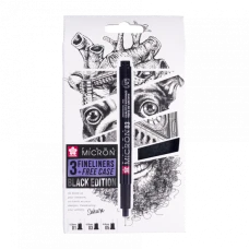 Набір лінерів PIGMA MICRON Black Edition, 3 шт.(01-03-05), Чорний, Sakura