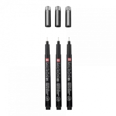 Набір лінерів PIGMA MICRON Black Edition, 3 шт.(01-03-05), Чорний, Sakura