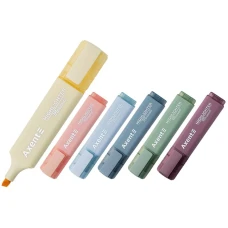Маркер Highlighter 2537-A, 1-5 мм клиноп., набір 6 morandi