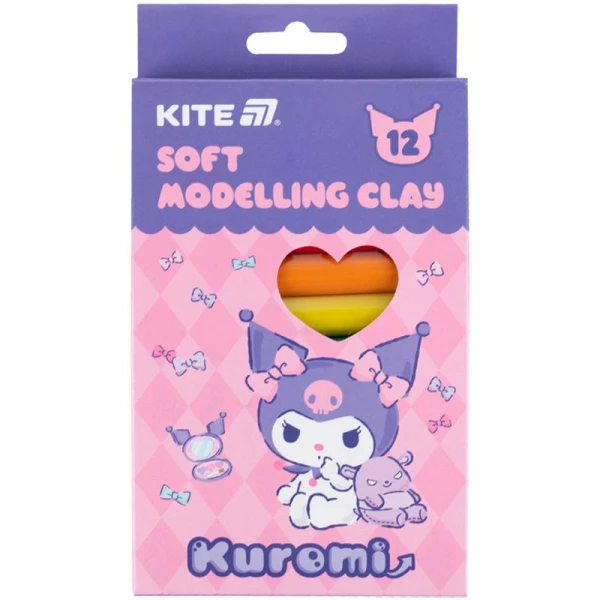 Пластилін восковий, 12 кольорів, 200 г. Kuromi HK24-086 Kite