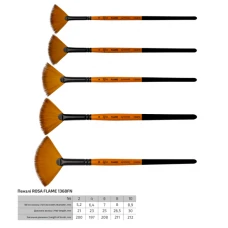 Синтетика віялова, FLAME 1368FN, №8, к.р. пензель ROSA