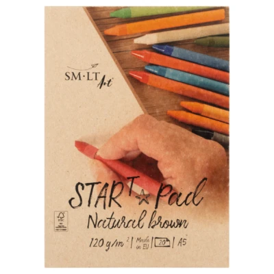 Склейка для ескізів STAR T (Kraft) А5, 120г/м2, 20л, коричневий колір, Smiltainis