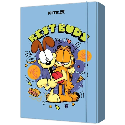 Папка для зошитів В5 на гумці картон, Garfield GF25-210 Kite