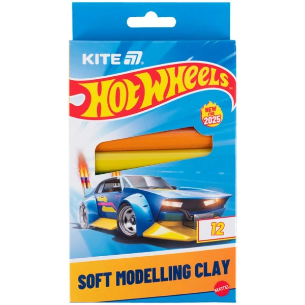 Пластилін восковий, 12 кольорів, 200 г. Hot Wheels HW25-086-1 Kite