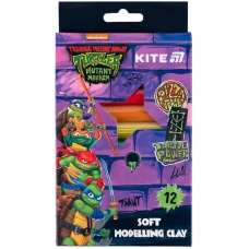 Пластилін восковий, 12 кольорів, 200 г. Ninja Turtles NT25-086 Kite