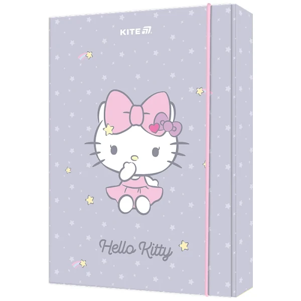 Папка для зошитів В5 на гумці картон, Hello Kitty HK25-210-1 Kite