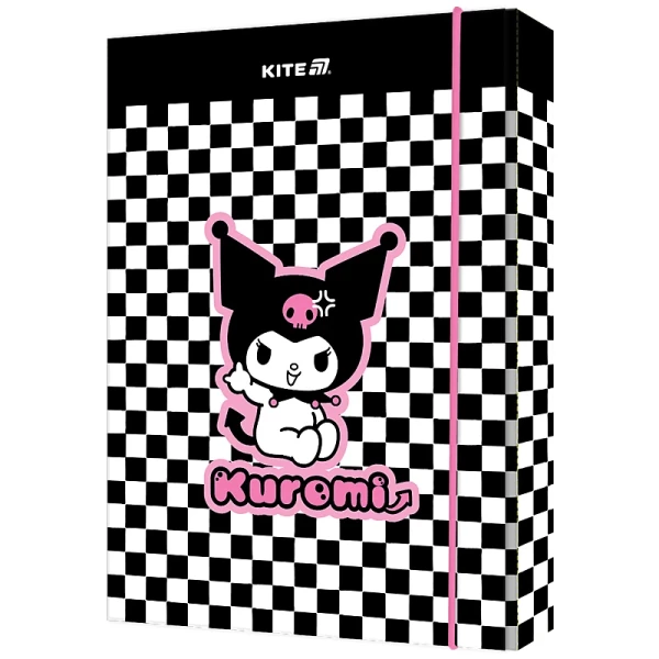 Папка для зошитів В5 на гумці картон, Kuromi HK25-210-3 Kite