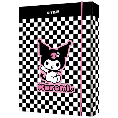 Папка для зошитів В5 на гумці картон, Kuromi HK25-210-3 Kite