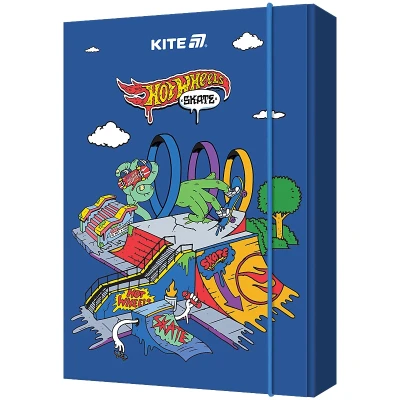 Папка для зошитів В5 на гумці картон, Hot Wheels HW25-210-2 Kite