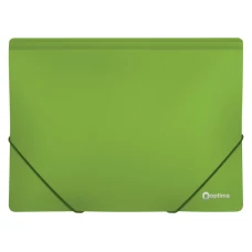 Папка пластикова А4 на гумках Optima двоколірна, салатова, O30698-13
