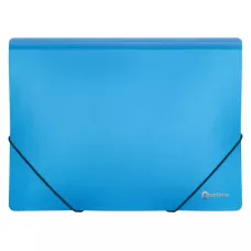 Папка пластикова А4 на гумках Optima двоколірна, блакитна, O30698-11