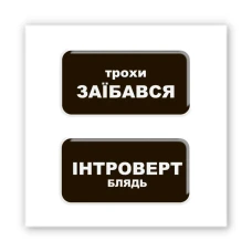 Наліпки 3D-стікер "Трохи Інтроверт" SX-280 Tattooshka