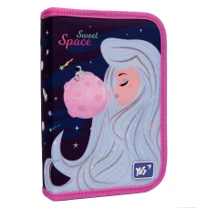 Пенал твердий YES одинарний з двома клапанами HP-04 Space Girl 533125