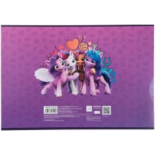 Зошит для малювання, 12 арк., скоба, УФ лак + глітер, My Little Pony LP23-241 Kite