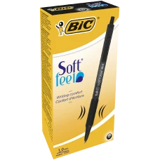 Ручка "Софт Клік Грип", чорний, bc837397 BIC