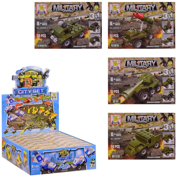 Іграшка конструктор арт. SM500B, 8 видів, 16 шт у дисплеї 24*33*8,5 см