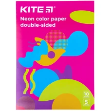 Папір кольоровий неон. (10арк/5кол), A4 Kite Fantasy K22-252-2 