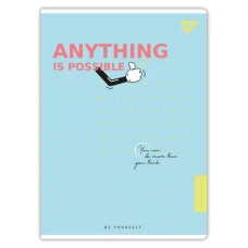 Зошит для записів А4 96арк. кліт., скоба, YES "Be yourself" гібрид, 682008