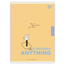 Зошит для записів А4 96арк. кліт., скоба, YES "Be yourself" гібрид, 682008