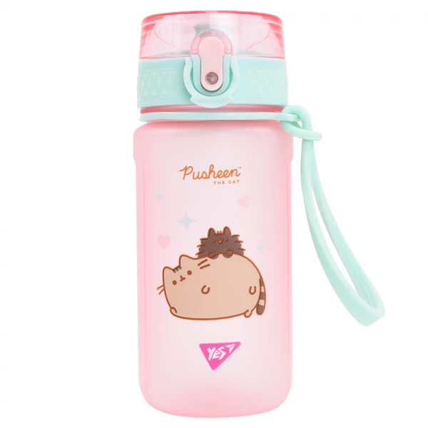 Пляшка для води YES "Pusheen" 500 мл., рожева, софт тач, 708321