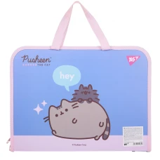 Папка-портфель YES FC на блискавці з тканинними ручками "Pusheen" А4, 492317