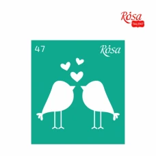 Трафарет багаторазовий самоклеючий, №47, 9х10см, серія „Love“, ROSA Talent