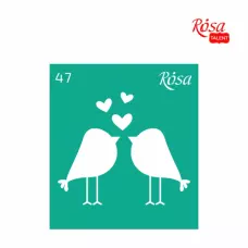 Трафарет багаторазовий самоклеючий, №47, 9х10см, серія „Love“, ROSA Talent