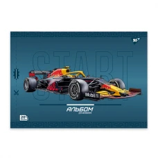 Альбом для малювання, А4 20 арк. 100г/м2, скоба з перфорацією, "Cars" 130604 YES