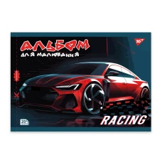 Альбом для малювання, А4 20 арк. 100г/м2, скоба з перфорацією, "Cars" 130604 YES