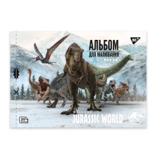 Альбом для малювання, А4 20 арк. 100г/м2, скоба з перфорацією, "Jurassic World" 130592 YES