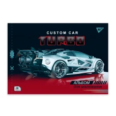 Альбом для малювання, А4 28 арк. 100г/м2, скоба з перфорацією, "Cars" 130606 YES