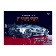Альбом для малювання, А4 28 арк. 100г/м2, скоба з перфорацією, "Cars" 130606 YES