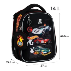 Набір рюкзак + пенал + сумка для взуття Kite SET_HW25-555S Hot Wheels