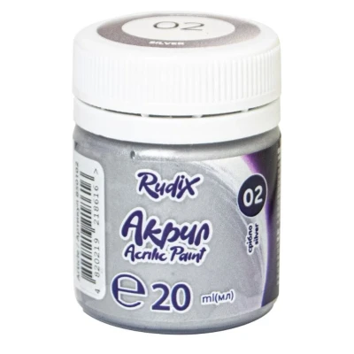 Акрил Срібло, 20 мл, 850102 RUDIX