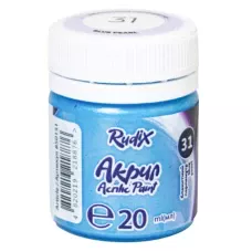 Акрил Блакитний перламутр, 20 мл, 850131 RUDIX
