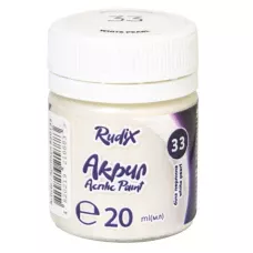 Акрил Біла перлина, 20 мл, 850133 RUDIX