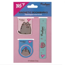 Закладки магнітні YES "Pusheen", 3 шт, 708349