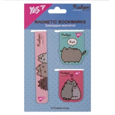 Закладки магнітні YES "Pusheen", 3 шт, 708350