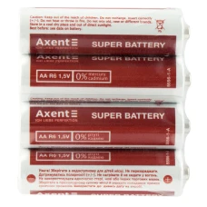 Елемент живлення AXENT AA R6 1.5V, сольовий 5556-1-A (4шт./уп.)
