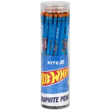Олівець графітний з гумкою, тригранний Hot Wheels, 36шт, туба, HW25-046 Kite