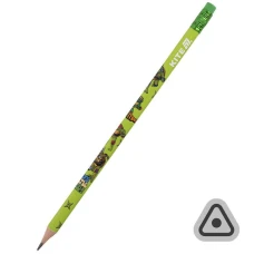Олівець графітний з гумкою, тригранний Ninja Turtles, 36шт, туба, NT25-046 Kite